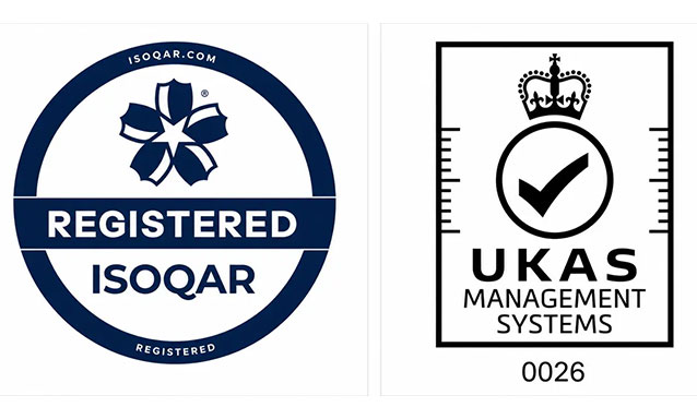 ISOQAR UKAS Quality Management accreditation logo
